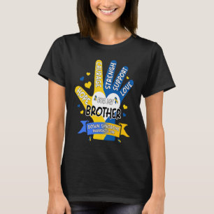 Camiseta Amor Apoyo a Mi Hermana Hermana Síndrome De Down A