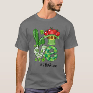 Camiseta AMOR Apple 7º Grado Maestra De Shamrock St Patrick
