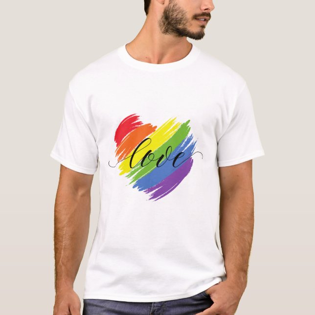 Camiseta Amor, arcoiris, LGBTQ, comunidad, tíos de amor (Anverso)