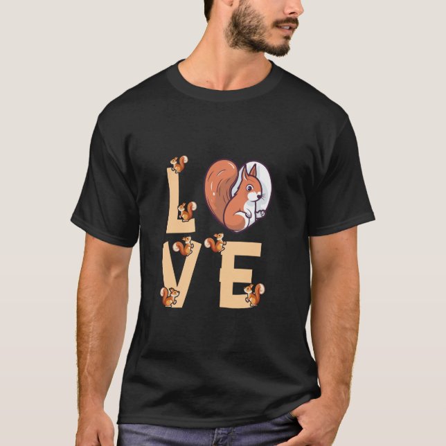 Camiseta Amor ardilla animal amante ardillas divertidas (Anverso)