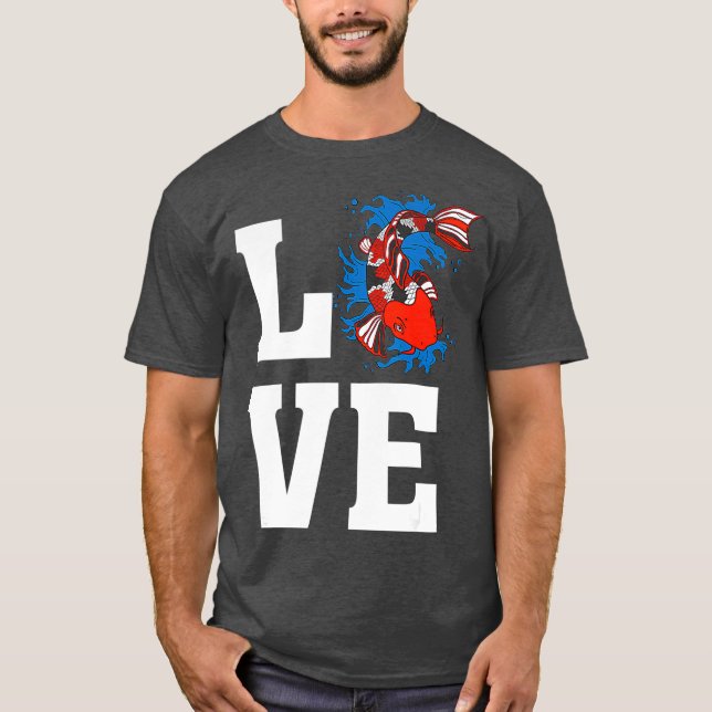 Camiseta Amor Artista Japonés Koi Fish - Koi Pond Fish (Anverso)
