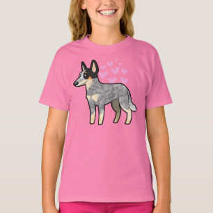Camiseta Amor australiano del perro/del Kelpie del ganado