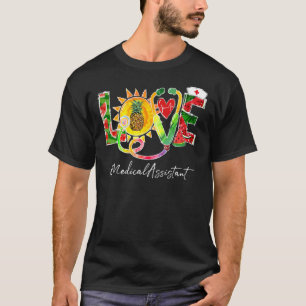 Camiseta Amor Auxiliar Médico Watermelon Pineapple Summer