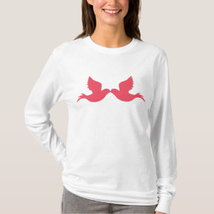 Camiseta Amor Aves y dulces Cosas Corazón  Diseños exclusiv