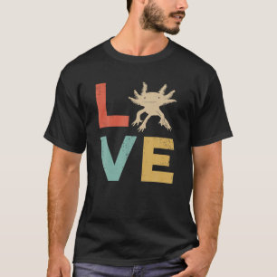 Camiseta Amor Axolotl Vintage Retro Lizard O Salamander Gi