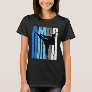 Camiseta Amor azul Jiu Jitsu Grades Chica