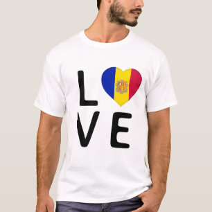 Camiseta Amor - Bandera de Andorra