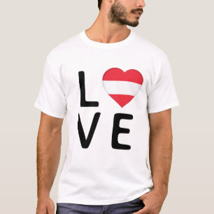 Camiseta Amor - Bandera de Austria