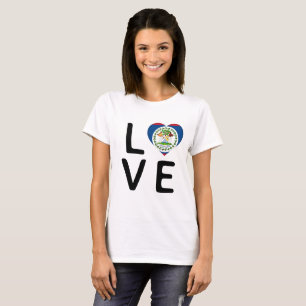 Camiseta Amor - Bandera de Belice