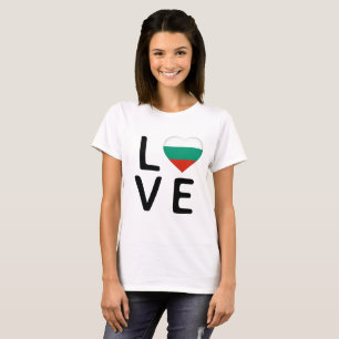 Camiseta Amor - Bandera de Bulgaria