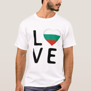 Camiseta Amor - Bandera de Bulgaria