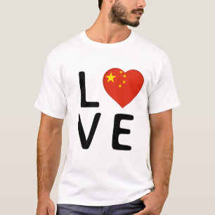 Camiseta Amor - Bandera de China