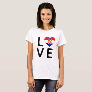 Camiseta Amor - Bandera de Croacia