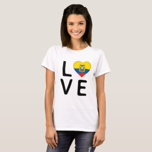 Camiseta Amor - Bandera de Ecuador
