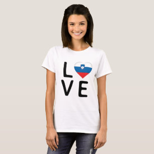 Camiseta Amor - Bandera de Eslovenia