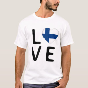 Camiseta Amor - Bandera de Finlandia