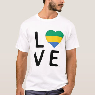 Camiseta Amor - Bandera de Gabón