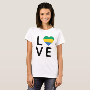 Camiseta Amor - Bandera de Gabón