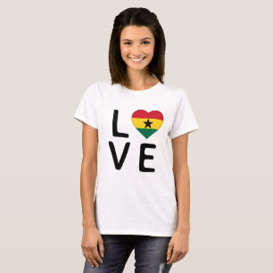Camiseta Amor - Bandera de Ghana