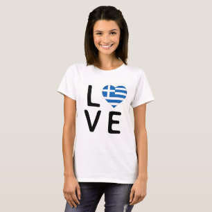 Camiseta Amor - Bandera de Grecia