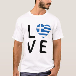 Camiseta Amor - Bandera de Grecia