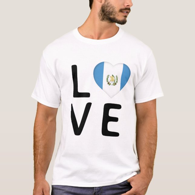 Camiseta Amor - Bandera de Guatemala (Anverso)