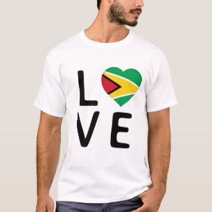 Camiseta Amor - Bandera de Guyana