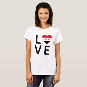Camiseta Amor - Bandera de Iraq