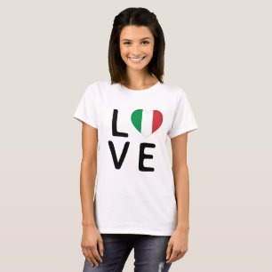Camiseta Amor - Bandera de Italia