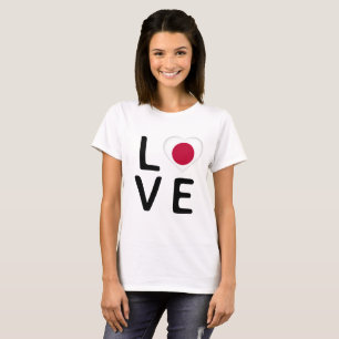 Camiseta Amor - Bandera de Japón