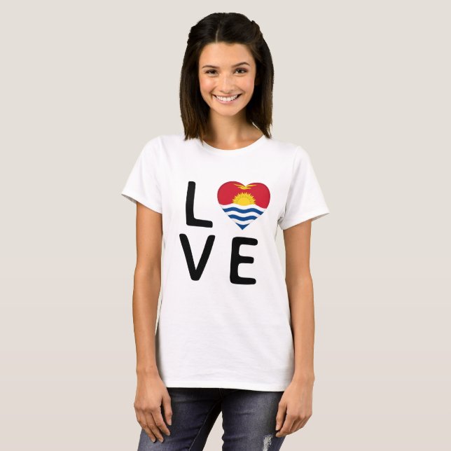 Camiseta Amor - Bandera de Kiribati (Anverso completo)