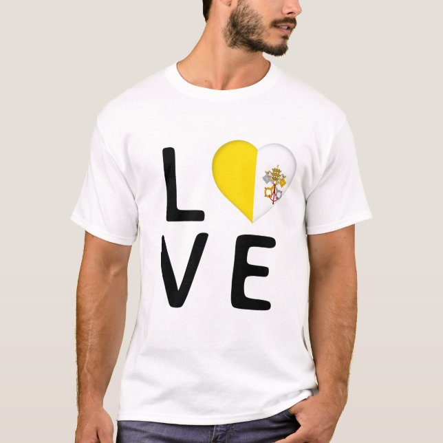 Camiseta Amor - Bandera de la Ciudad del Vaticano (Anverso)