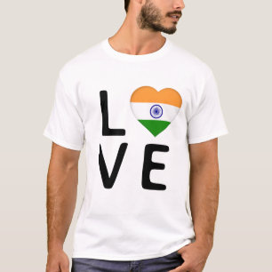 Camiseta Amor - Bandera de la India