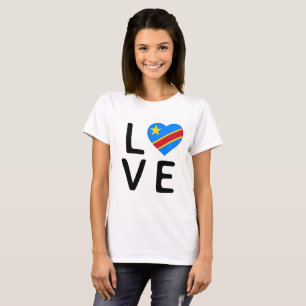 Camiseta Amor - Bandera de la República Democrática del Con