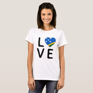 Camiseta Amor - Bandera de las Islas Salomón