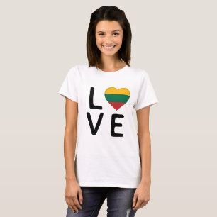 Camiseta Amor - Bandera de Lituania