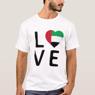 Camiseta Amor - Bandera de los Emiratos Árabes Unidos