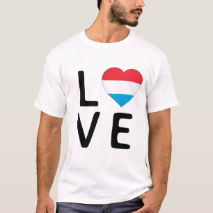 Camiseta Amor - Bandera de Luxemburgo