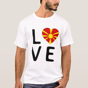 Camiseta Amor - Bandera de Macedonia