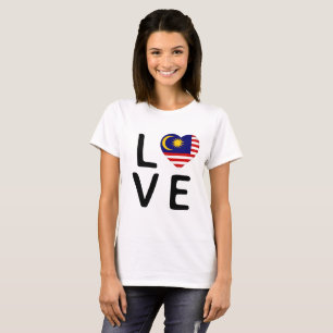 Camiseta Amor - Bandera de Malasia