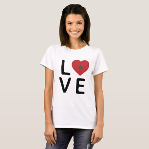 Camiseta Amor - Bandera de Marruecos