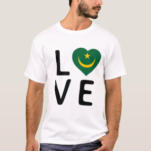 Camiseta Amor - Bandera de Mauritania