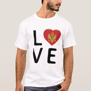 Camiseta Amor - Bandera de Montenegro