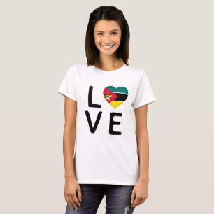 Camiseta Amor - Bandera de Mozambique