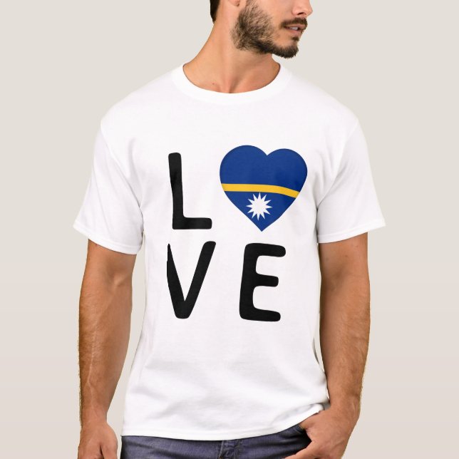 Camiseta Amor - Bandera de Nauru (Anverso)