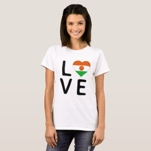 Camiseta Amor - Bandera de Níger