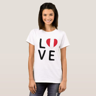 Camiseta Amor - Bandera de Perú