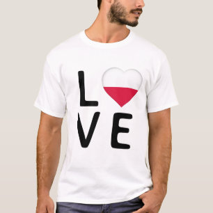 Camiseta Amor - Bandera de Polonia