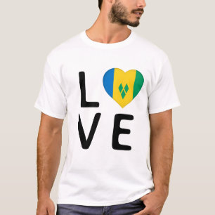 Camiseta Amor - Bandera de San Vicente y las Granadinas