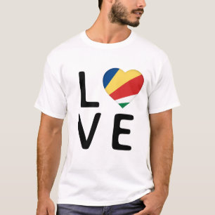 Camiseta Amor - Bandera de Seychelles
